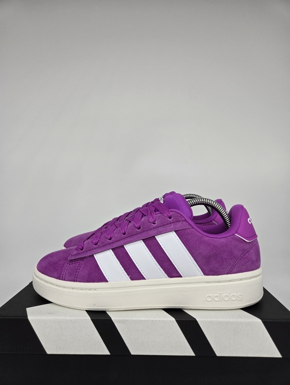 adidas Women's Grand Court Alpha JH7231 Purple Burst White Shoes Size 6